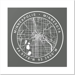 Minneapolis Map Posters and Art